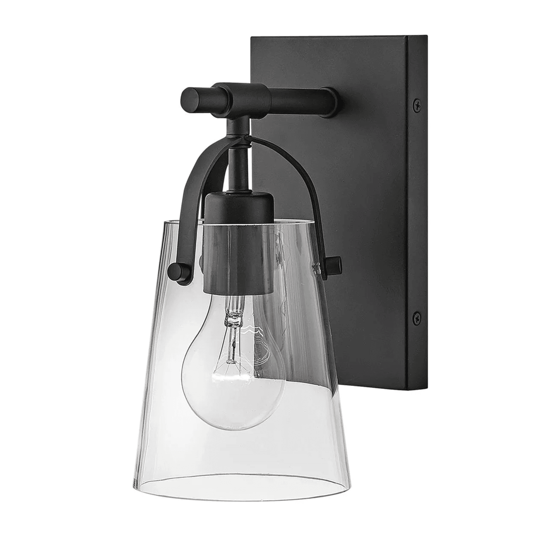 Hinkley Foster Modern Glass Wall Light (E27) | Black