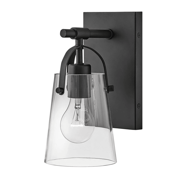 Hinkley Foster Modern Glass Wall Light (E27) | Black