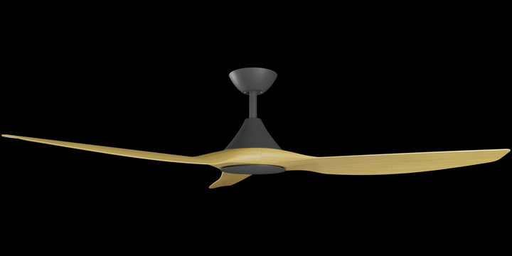 Calibo Smart CloudFan 60" (1520mm) ABS Energy Efficient DC Ceiling Fan and Remote | Black & Bamboo