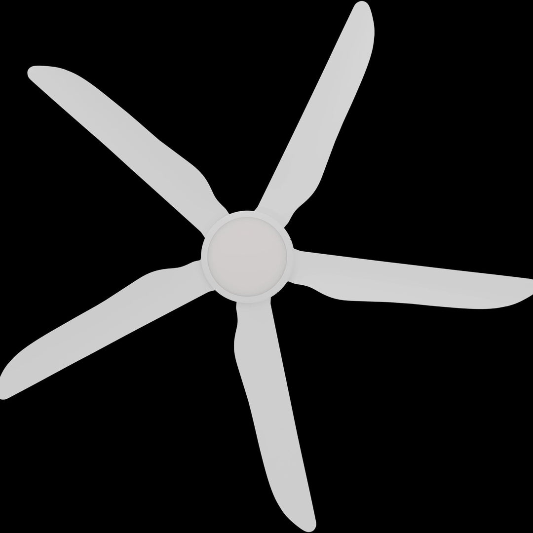 Calibo Storm 56" (1430mm) 5 Blade 18W Tricolour LED Light Indoor/Outdoor DC Ceiling Fan & Remote | White