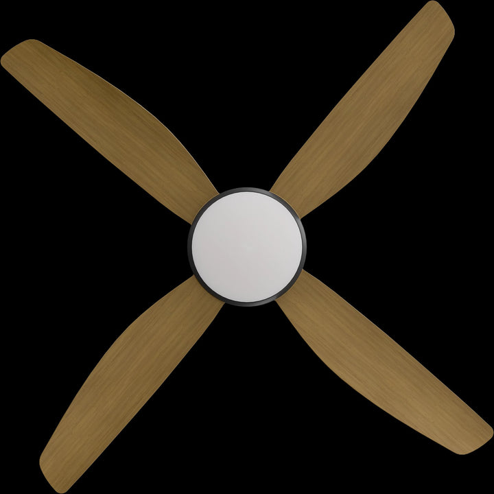 Calibo Vanga 52" DC Smart Ceiling Fan with LED Light and Remote Control | Black and Teak