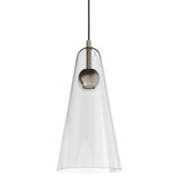 Calibo Skua Artisan Glass Tricolour LED Pendant | Brushed Nickel