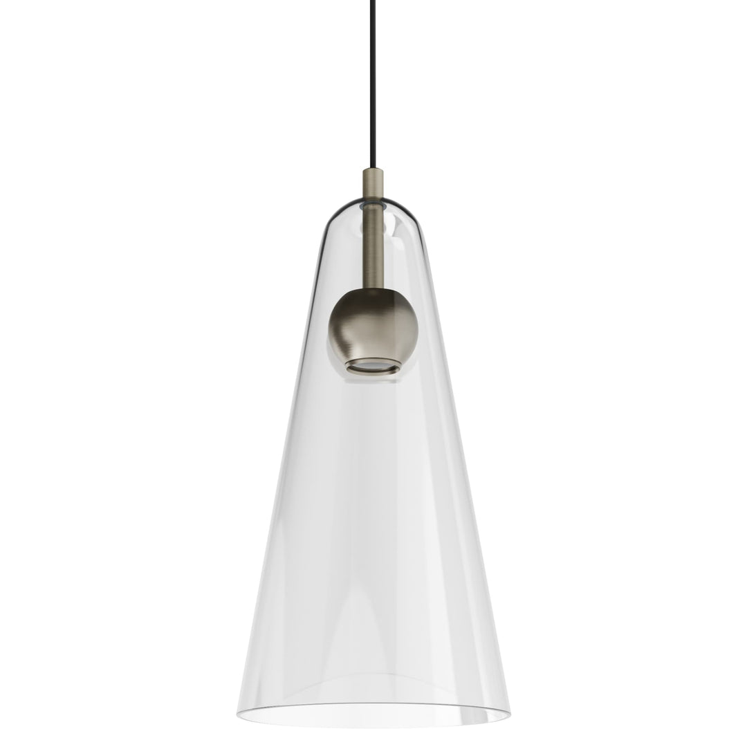 Calibo Skua Artisan Glass Tricolour LED Pendant | Brushed Nickel
