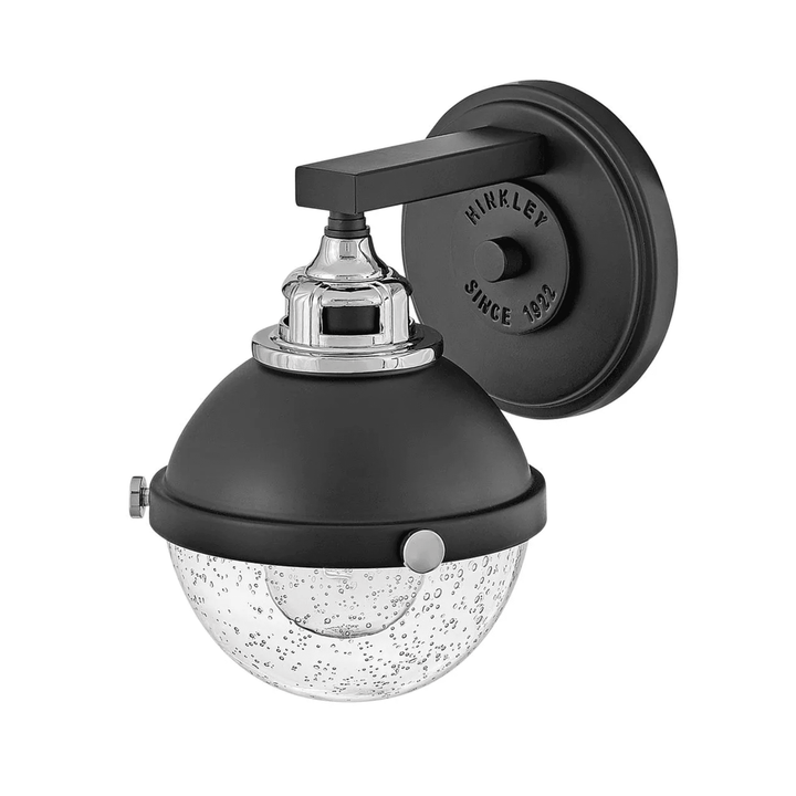 Hinkley Fletcher Traditional Single Wall Light (E27) | Black & Chrome
