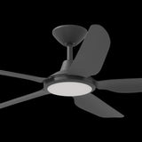 Calibo Storm 52" (1320mm) 5 Blade 18W Tricolour LED Light Indoor/Outdoor DC Ceiling Fan & Remote | Matte Black