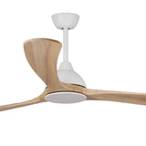 Fanco Sanctuary DC 70" Solid Timber Blade Indoor/Outdoor Ceiling Fan With Remote | White/Natural Blades