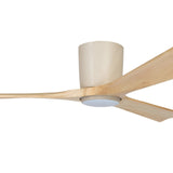 Fanco Gaia 54" DC Ceiling Fan with 22W Dimmable CCT LED Light and Remote | Natural Timber