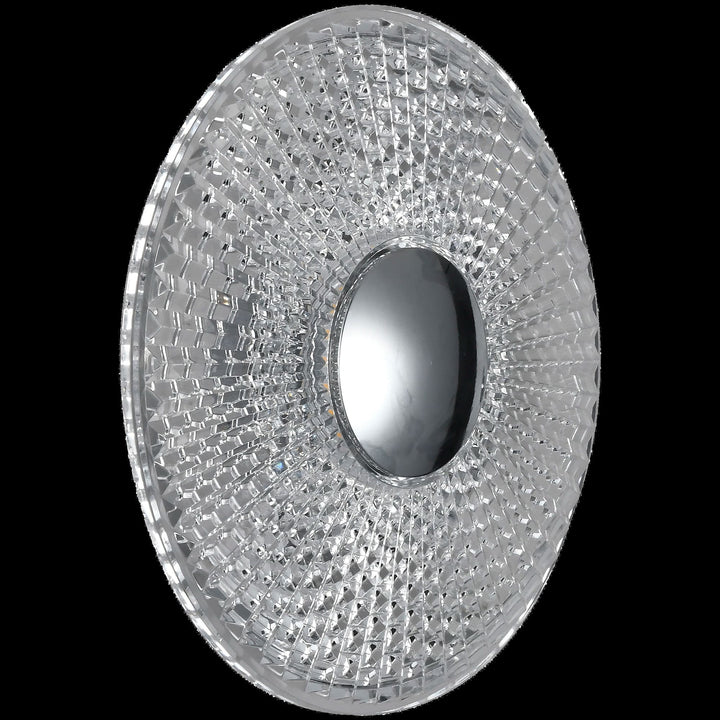 Calibo Bilby Crystalline 180mm Round LED Wall Light | Chrome