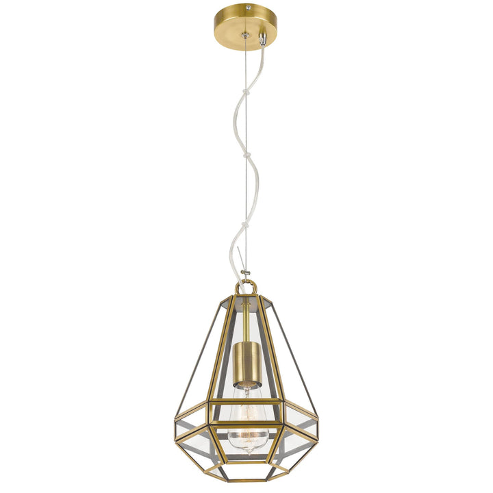 Antique Brass Telbix Espada Pendant Light With Glass | Small