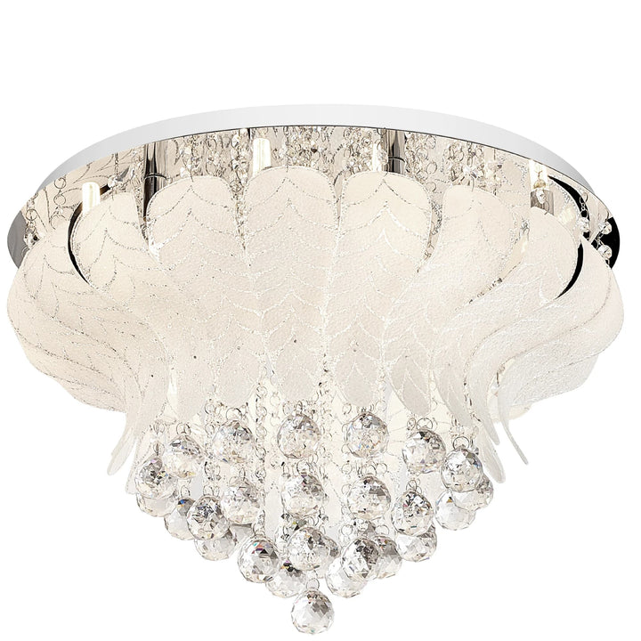 Telbix Odessa 10 Light Crystal CTC Light | White Nickel