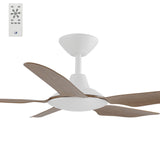 Calibo Storm 42" (1070mm) 5 Blade Indoor/Outdoor DC Ceiling Fan & Remote | White & Koa