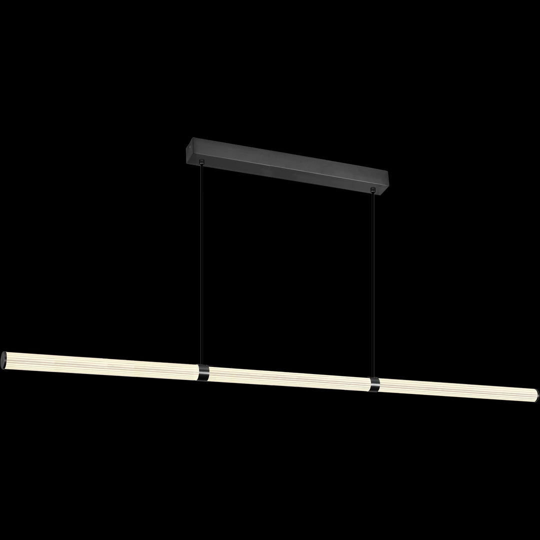 Calibo Charm Modern Fluted 2500mm Linear Pendant Light | Black