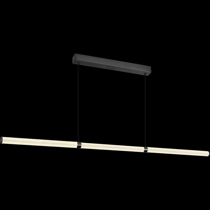 Calibo Charm Modern Fluted 2500mm Linear Pendant Light | Black
