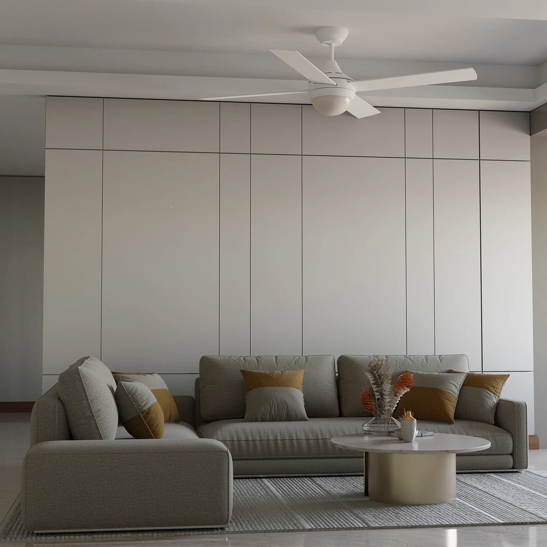 Calibo Heron 48" (1220mm) Indoor/Outdoor AC Ceiling Fan With E27 Light | White
