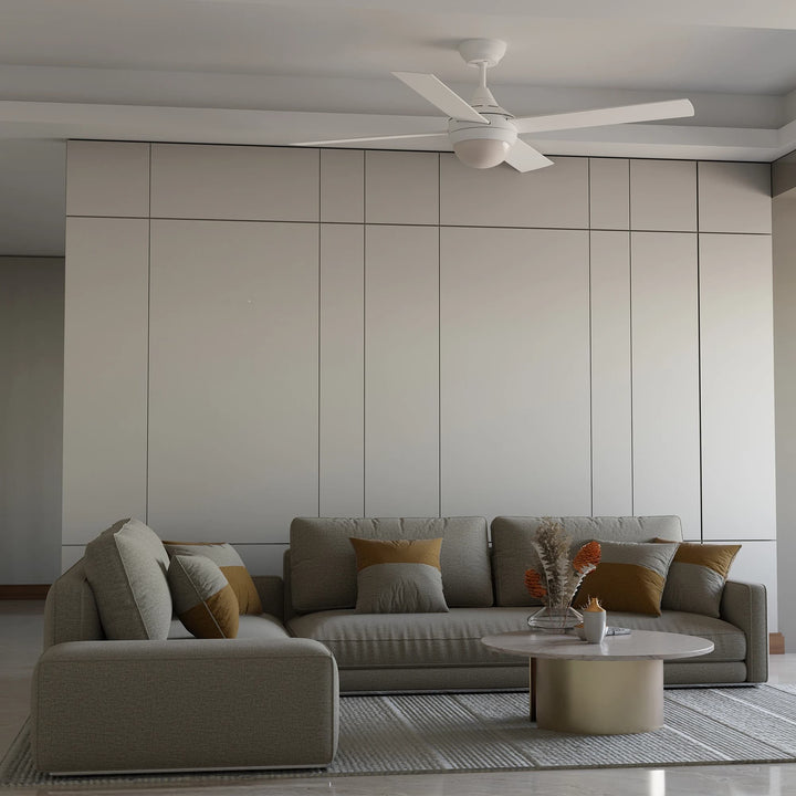 Calibo Heron 48" (1220mm) Indoor/Outdoor AC Ceiling Fan With E27 Light | White
