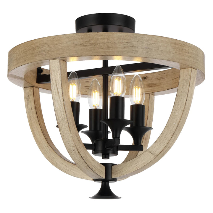 Telbix Hosley 4 Light CTC Pendant Light | Black