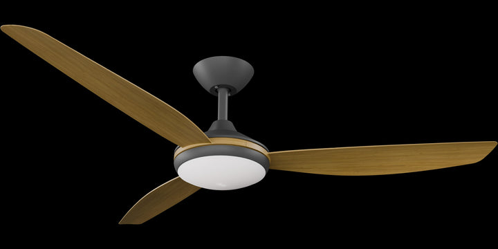 Calibo Condor 56" DC Smart Ceiling Fan with LED Light and Remote Control | Black and Teak