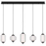 Telbix Torso 5 Light LED Bar Pendant | Black