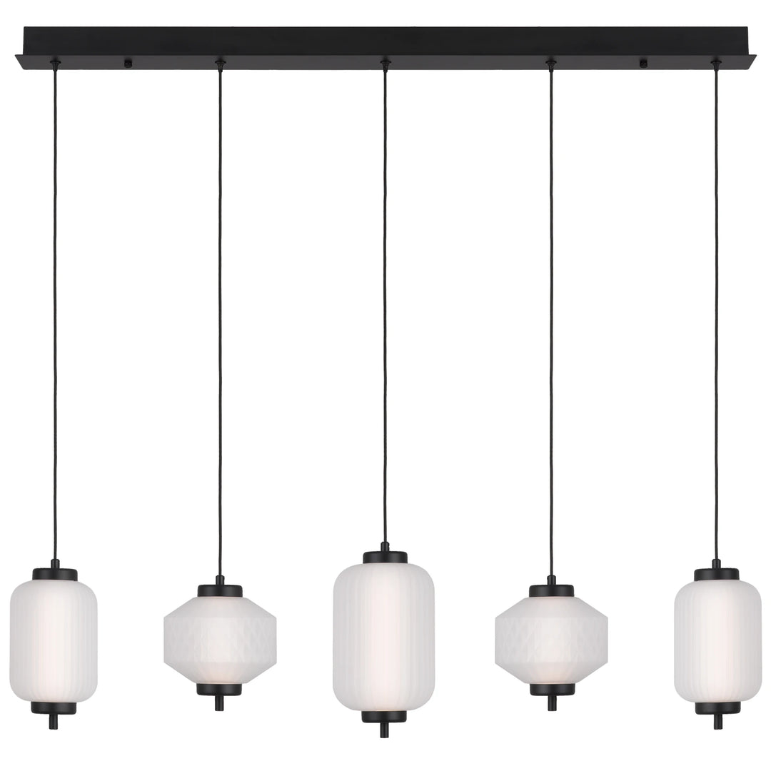 Telbix Torso 5 Light LED Bar Pendant | Black