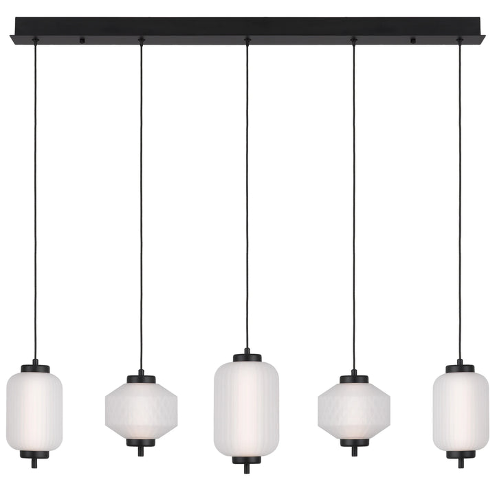 Telbix Torso 5 Light LED Bar Pendant | Black