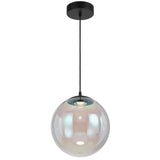 Telbix Aurora Dimmable LED Round Rainbow Glass Pendant | Medium