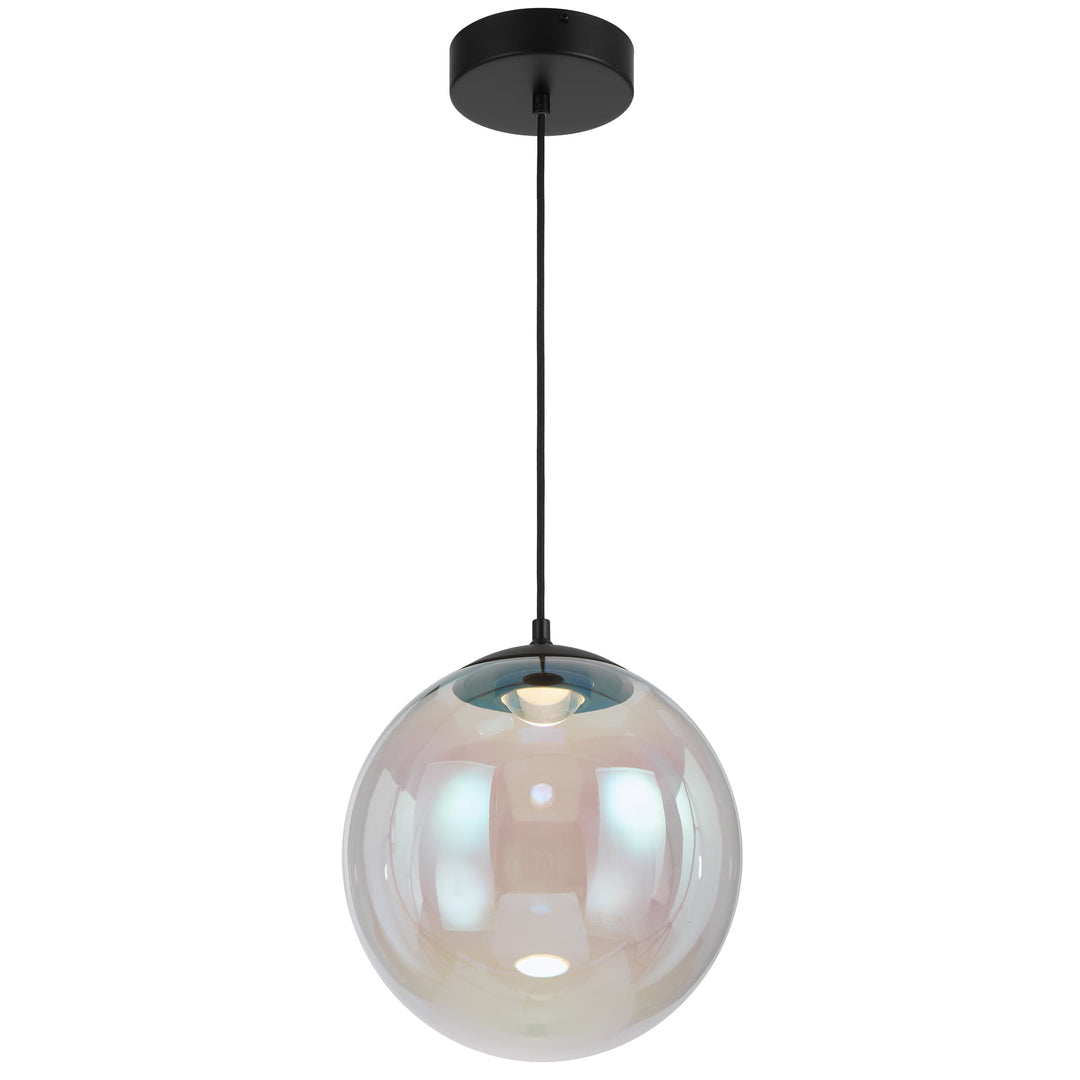 Telbix Aurora Dimmable LED Round Rainbow Glass Pendant | Medium