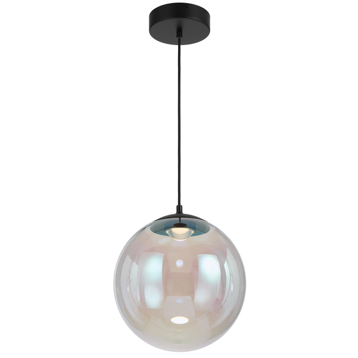 Telbix Aurora Dimmable LED Round Rainbow Glass Pendant | Medium