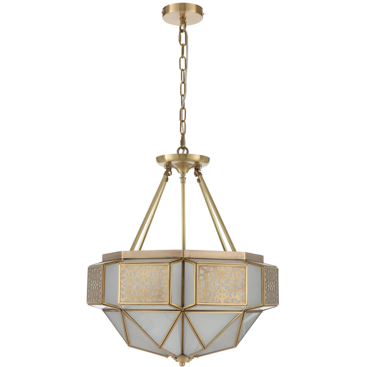 Telbix Overton 6 Light Pendant Light | Brass