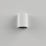 Calibo Munia Sculptural Fluted Up/Down Wall Light with Paintable Gypsum Surface | White