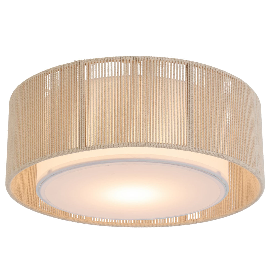 Telbix Cusco Scandinavian DIY Batten Fix Light with Soft Woven Fabric Shade | Medium