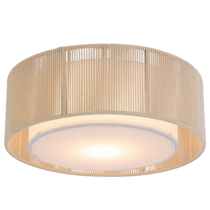 Telbix Cusco Scandinavian DIY Batten Fix Light with Soft Woven Fabric Shade | Medium