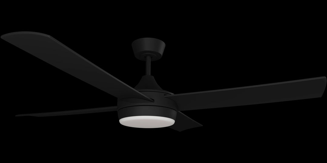 Calibo Breeze Silent 52" (1320mm) ABS Energy Efficient DC Ceiling Fan with 24W LED Light and Remote | Black