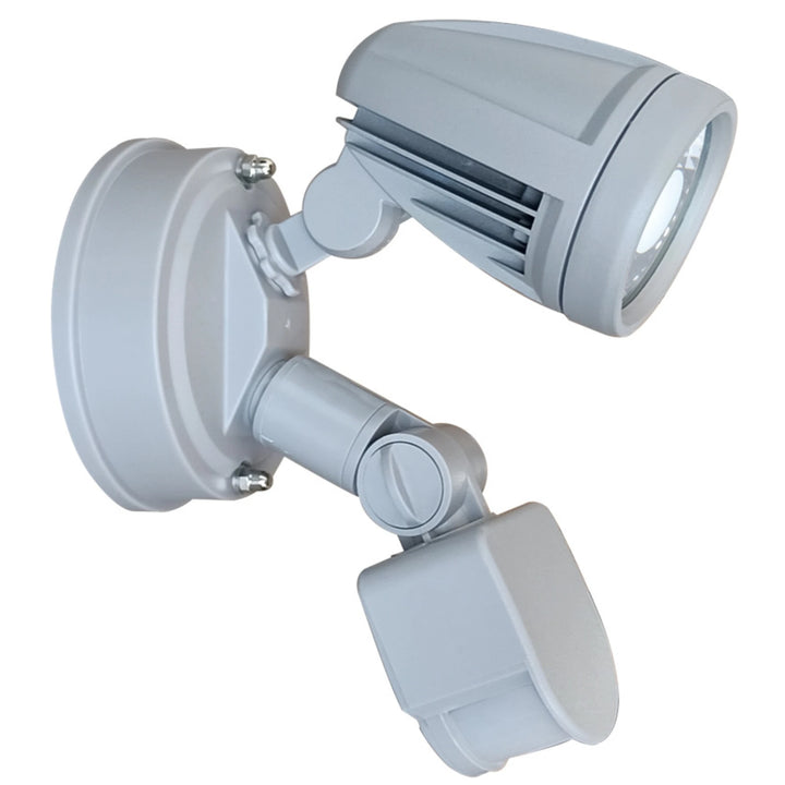 Telbix Illume Single Exterior Security Spotlight with Sensor | Silver