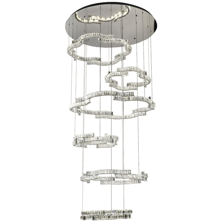 Telbix Jura 6 Tier Pendant Light | Chrome