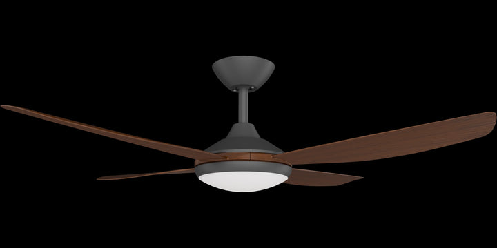 Calibo Vanga 48" DC Smart Ceiling Fan with LED Light and Remote Control | Black and Koa