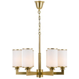 Telbix Ahern Brass and Opal Glass Pendant | 6 Light