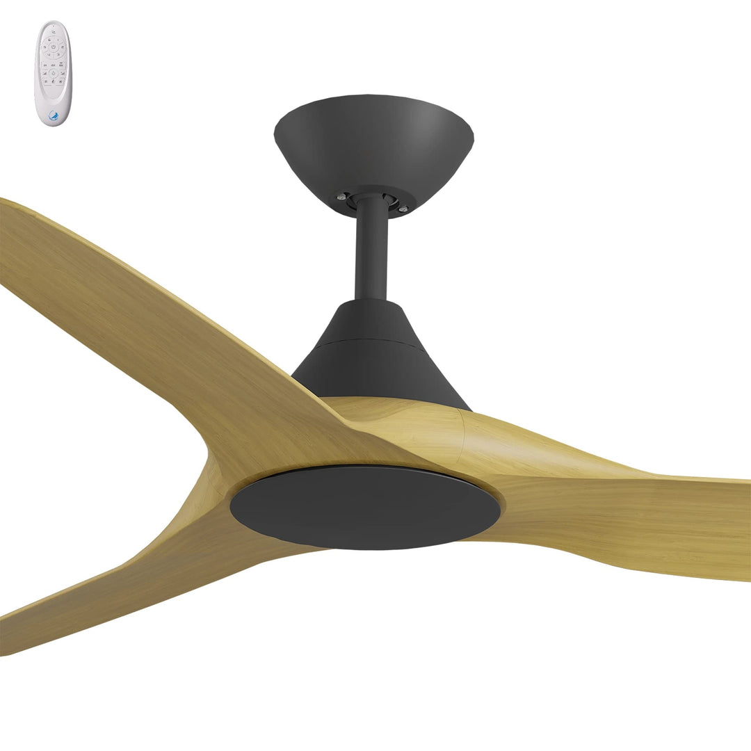 Calibo Smart CloudFan 52" (1300mm) ABS Energy Efficient DC Ceiling Fan and Remote | Black & Bamboo