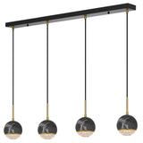 Telbix Oneta 4 Light Bar Pendant | Black