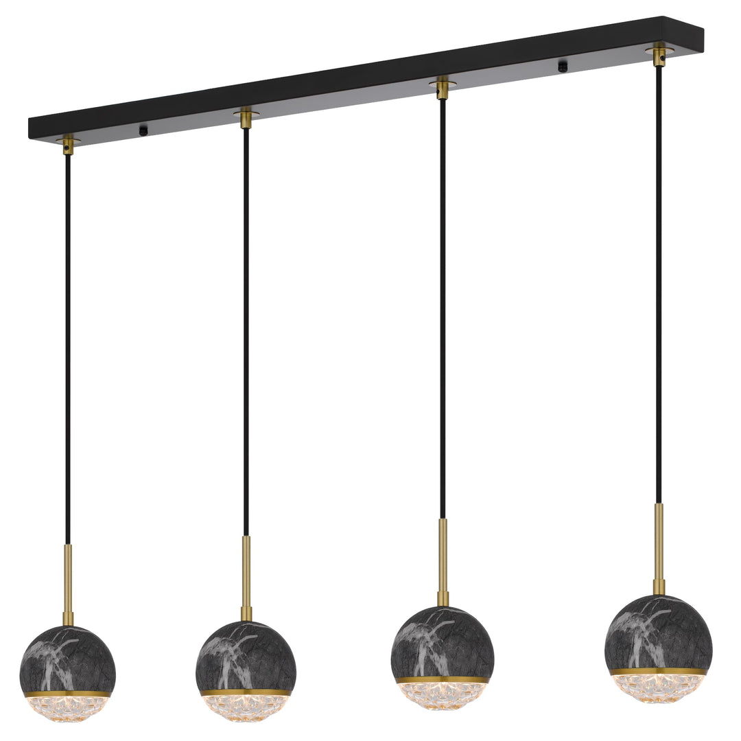 Telbix Oneta 4 Light Bar Pendant | Black