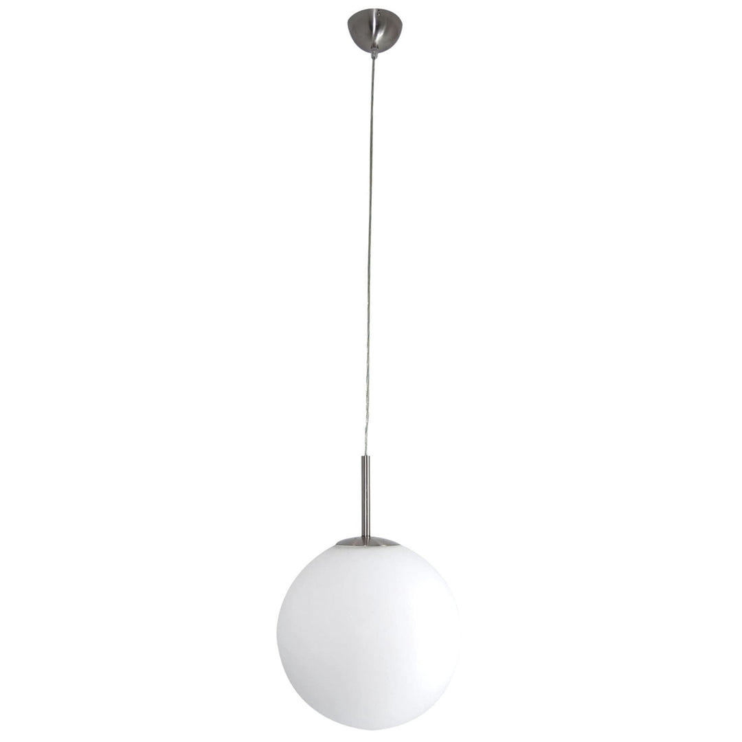 Nickel Telbix Bally Opal Matt Glass Ball Pendant Light | 200mm