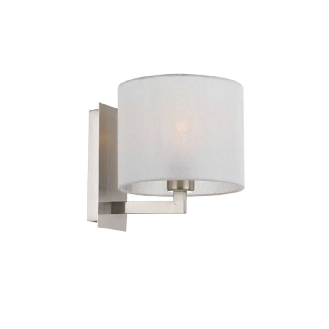 Telbix Elgar Interior Wall Light With Frosted Diffuser (E27) | Matte Nickel
