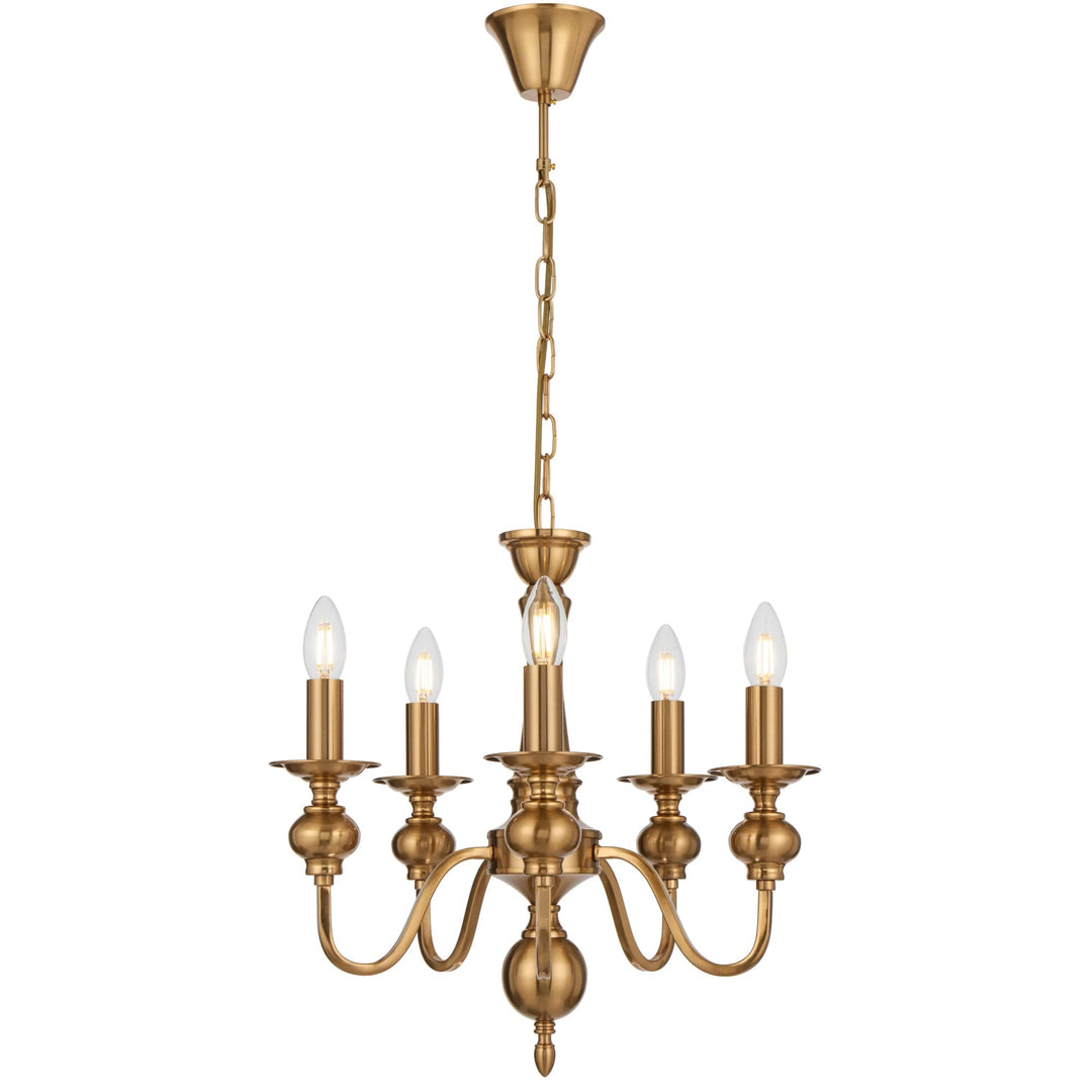 Telbix Siedel 5-Light Pendant | Copper