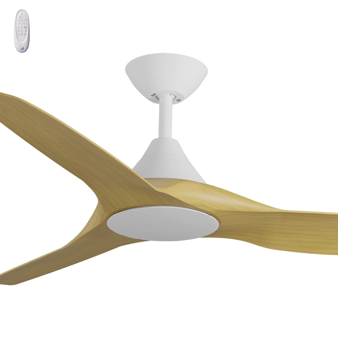 Calibo Smart CloudFan 52" (1300mm) ABS Energy Efficient DC Ceiling Fan and Remote | White & Bamboo