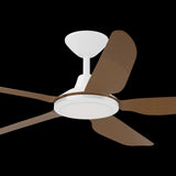 Calibo Storm 48" (1220mm) 5 Blade 18W Tricolour LED Light Indoor/Outdoor DC Ceiling Fan & Remote | White & Koa