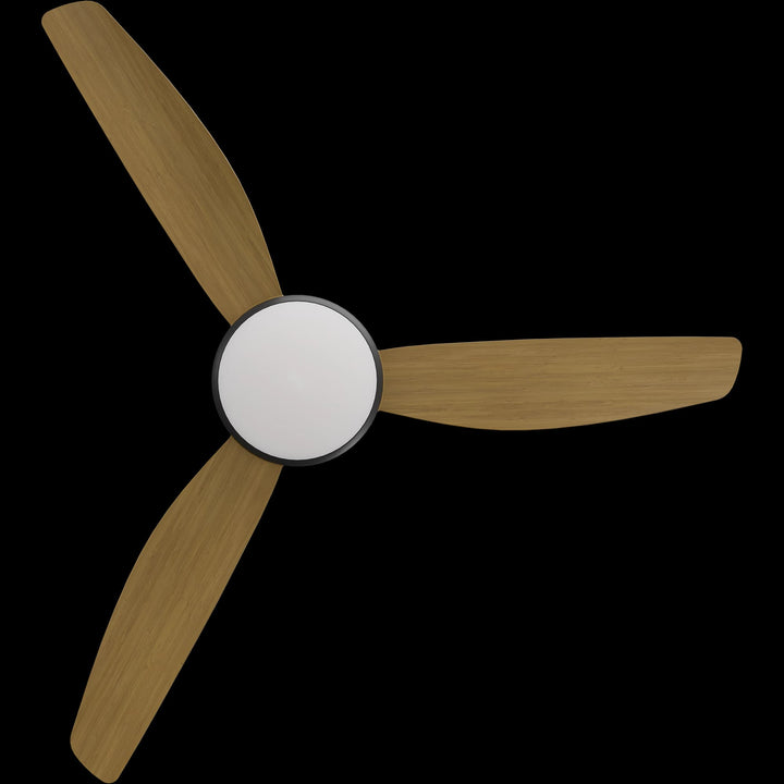 Calibo Condor 52" DC Smart Ceiling Fan with LED Light and Remote Control | Black and Teak