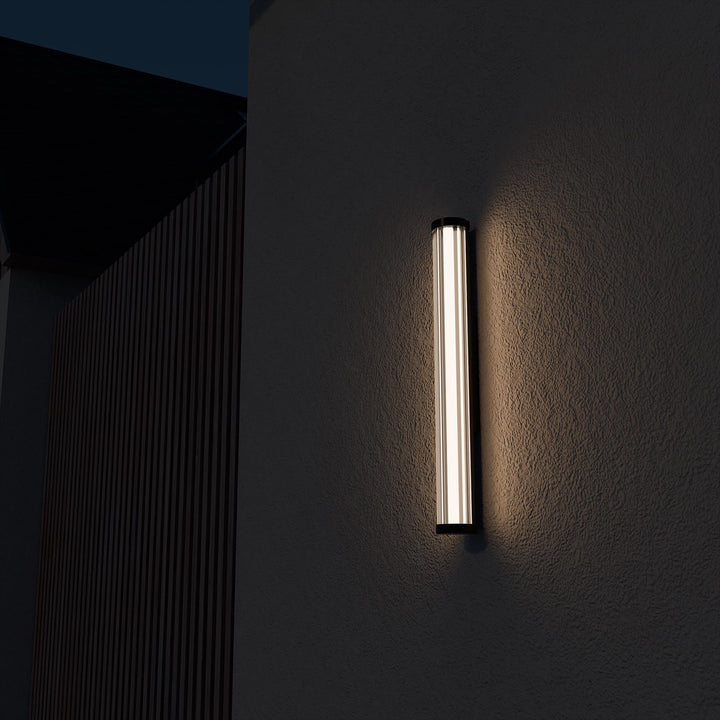 Calibo Junco Vertical Slimline Tubular 3CCT LED Exterior Wall Light | Small