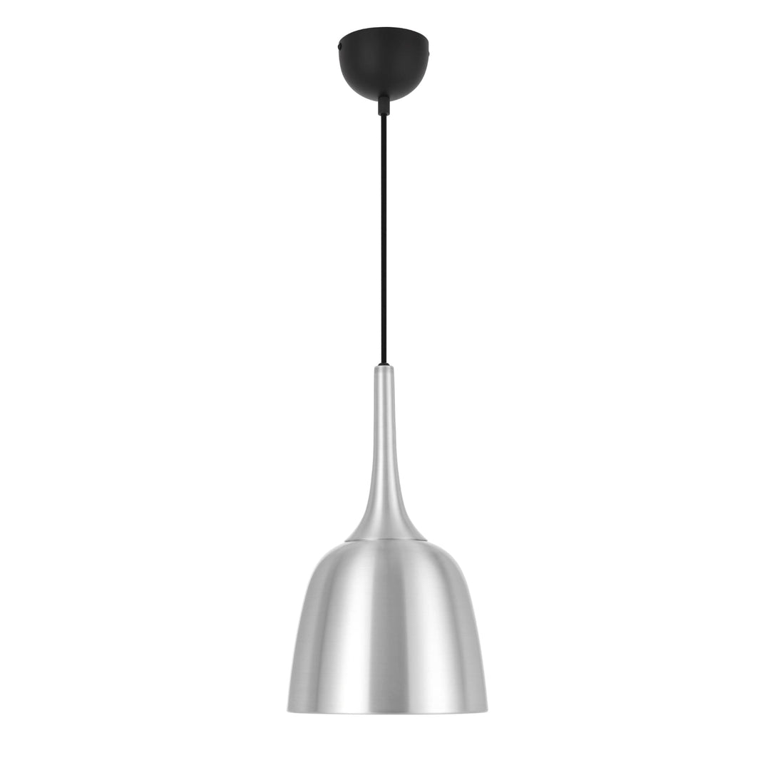 Telbix Polk Brushed Aluminium Shade Pendant Light (E27) | Small