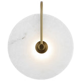 Telbix Zonder Modern Marbled Glass Disc LED Indoor Wall Light | Antique Gold
