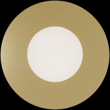 Calibo Crest Opal Glass 140mm Orb Wall Light Round Plate 300mm | Brass