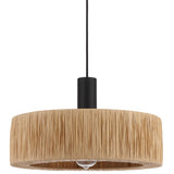 Telbix Katrin Pendant Light | Black and Natural